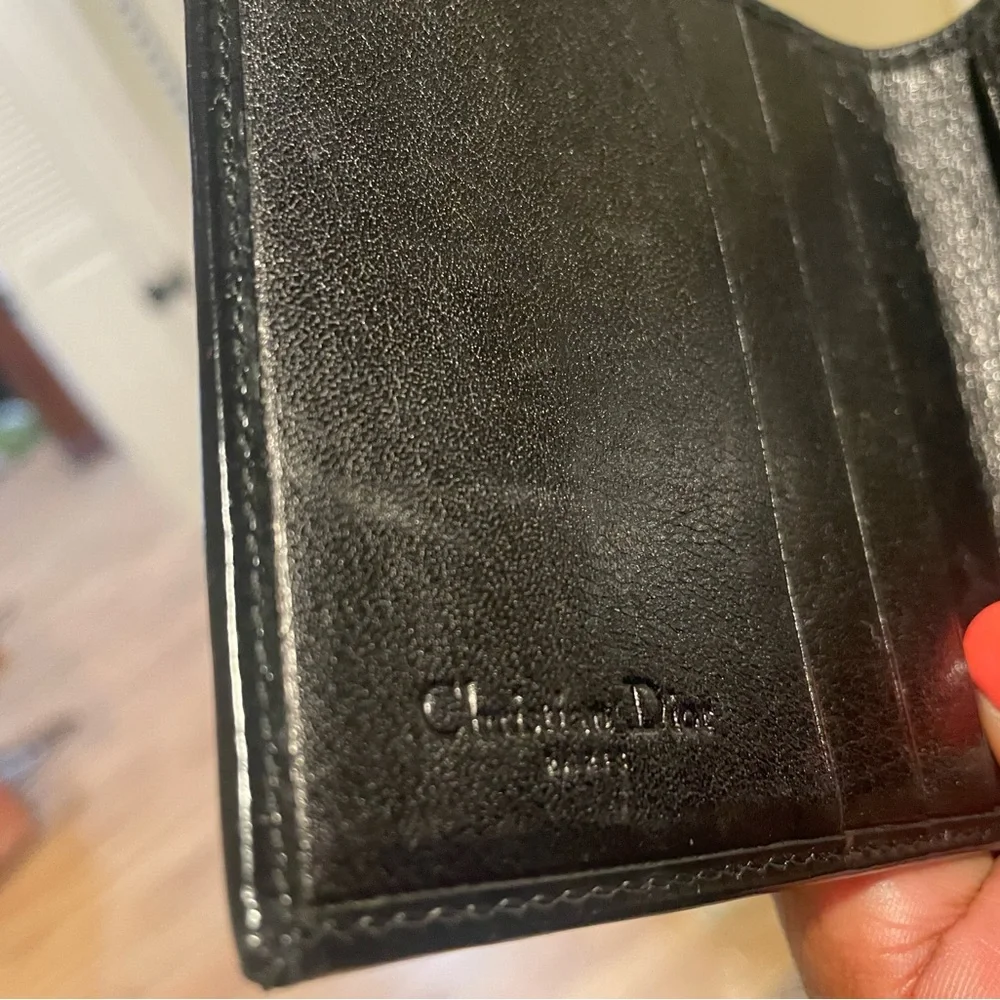 CHRISTIAN DIOR CHRISTIAN DIOR 2000S HARDCORE BLACK FOLIO WALLET